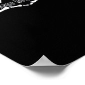 Skelettherz und Handschuhe Klassisches Design Poster (Ecke)