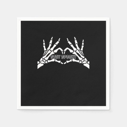 Skelettherz und Handschuhe Klassisches Design Serviette (Vorderseite)