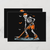 Skeletti Eishockey Halloween Boys Funny Halloween (Vorne/Hinten)