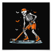 Skeletti Eishockey Halloween Boys Funny Halloween Fotodruck (Vorne)