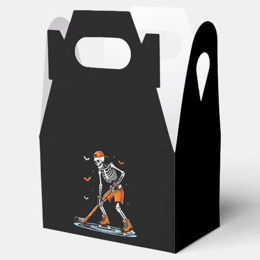 Skeletti Eishockey Halloween Boys Funny Halloween Geschenkschachtel (Geöffnet)