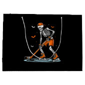 Skeletti Eishockey Halloween Boys Funny Halloween Große Geschenktüte (Rückseite)