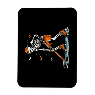 Skeletti Eishockey Halloween Boys Funny Halloween Magnet