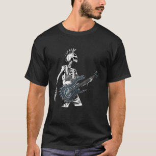 Skelettin Gitarrist Rock Roll Gitarre Typ Music Ba T-Shirt