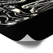 Skelettin Kunst für Männer Frauen Kostümhalle Poster (Ecke)