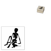 Skelettjunge und seine Silhouette für Haustiere Gummistempel (Stempel)