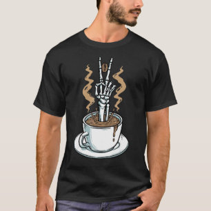 Skelettkaffee Internationaler Kaffeetag T-Shirt
