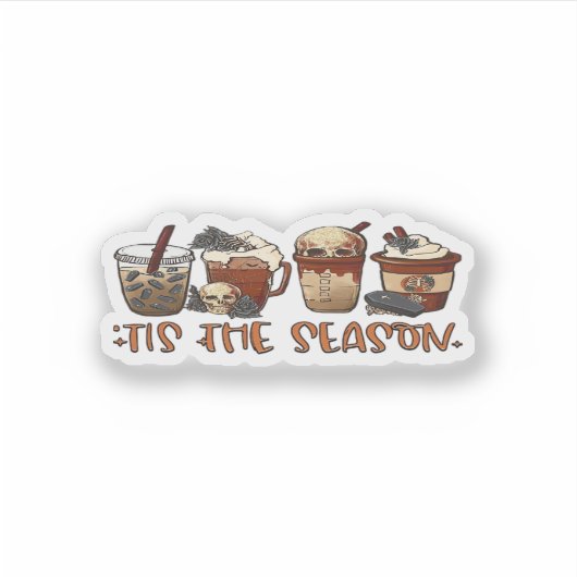 Skelettkaffee Kaffee Kaffee Lover Aufkleber (Vorderseite)