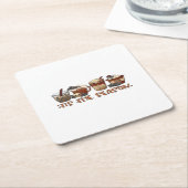 Skelettkaffee Kaffee Kaffee Lover Rechteckiger Pappuntersetzer (angewinkelt)