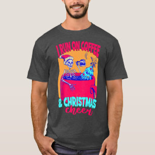 Skelettkaffee Weihnachten Ich laufe auf Kaffee & C T-Shirt