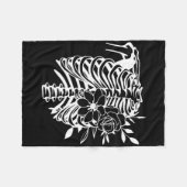 Skelettkäfig Blume Leicht Halloween Kostüm 1 Fleecedecke (Vorderseite (Horizontal))