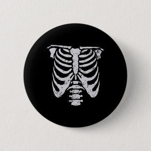 Skelettkäfig Blume Leicht Halloween Kostüm Button