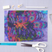 Skelettkäfig Lila Orange Vintag Seidenpapier (Handwerk)