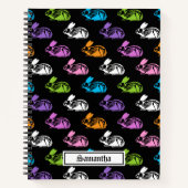 Skelettkaninchen Muster Notizblock (Vorderseite)