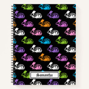 Skelettkaninchen Muster Notizblock