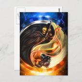 Skelettkarte Postkarte (Vorne/Hinten)