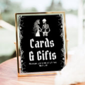 Skelettkarten und Schilder für Gotische Halloween-