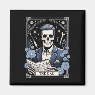 Skelettkartentext zum Vater-Tarot-Skelettkartentag Magnet