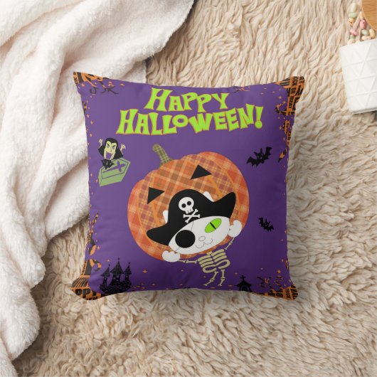 Skelettkatze Kissen (Decke)