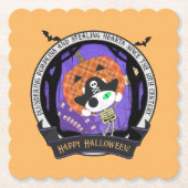 Skelettkatze Untersetzer (Vorderseite)