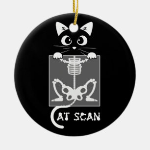 Skelettkatzenscans Ct Scaning Funny X Ray Pub Meme Keramik Ornament
