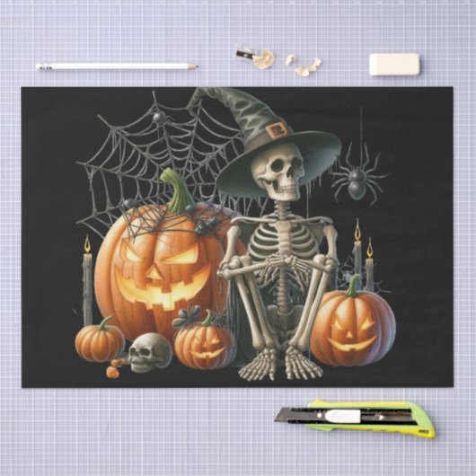 Skelettkins Halloween-Tissue Paper Seidenpapier (Handwerk)