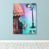 Skelettklub Wrapped Canvas Print Leinwanddruck (Insitu (Holzboden))