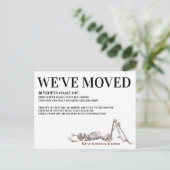 Skelettknochen-Chiropraktor umgezogen Zuhause Ankündigungspostkarte (Stehend Vorderseite)