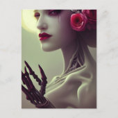 Skelettknochen Frau Postkarte (Vorderseite)