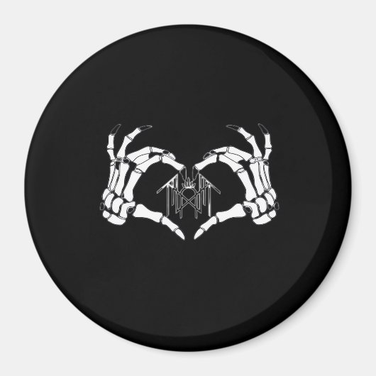 Skelettknochen-Herz-Hände Magnet (Vorne)