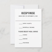 Skelettknochen Hochzeitsradarkarte RSVP Karte (Vorderseite)