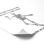 Skelettknochen im durchschnittlichen menschlichen fotodruck (Ecke)