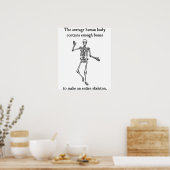 Skelettknochen im durchschnittlichen menschlichen  poster (Küche)