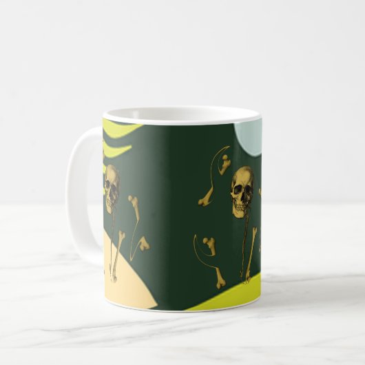 Skelettknochen Kaffeetasse (Vorderseite Links)