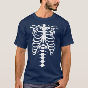 Skelettknochen Rib Käfig Quick Halloween Kostüm T- T-Shirt