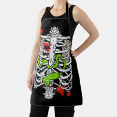 Skelettknochen Ribcage Schlange und Blutplättchen Schürze (InSitu)