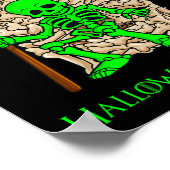 Skelettknochen Throne Halloween Poster (Ecke)