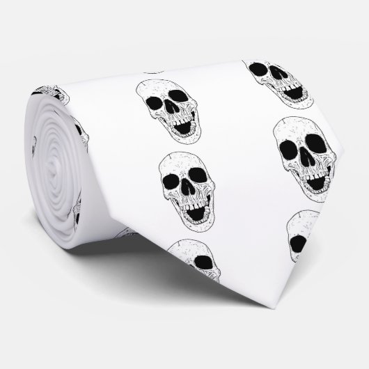 Skelettkopf Krawatte (Gerollt)