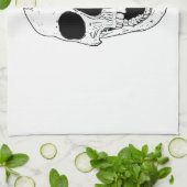 Skelettkopf Küchentuch (Gefaltet)