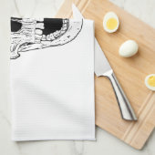 Skelettkopf Küchentuch (Viertel Falte)