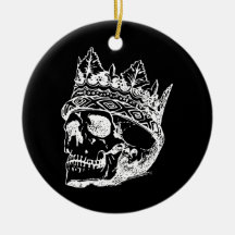 Skelettkopf mit einer Krone auf einem