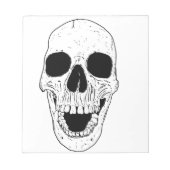 Skelettkopf Notizblock (Vorderseite)