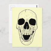 Skelettkopf Postkarte (Vorne/Hinten)