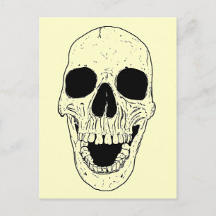 Skelettkopf Postkarte
