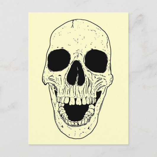 Skelettkopf Postkarte (Vorderseite)