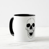 Skelettkopf Tasse (Vorderseite Links)