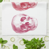 Skelettköpfe Geschirrtuch (Gefaltet)