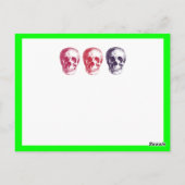 Skelettköpfe Postkarte (Rückseite)