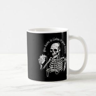 Skelettkopfhörer Herz-Gotische Musik Halloween S Kaffeetasse