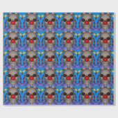 Skelettkrummpapier Geschenkpapier (Flach)